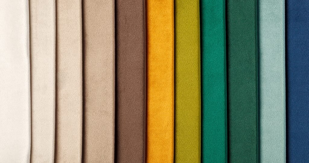 Different,Samples,Of,Velvet,Fabric,Close-up tissus d'ameublement