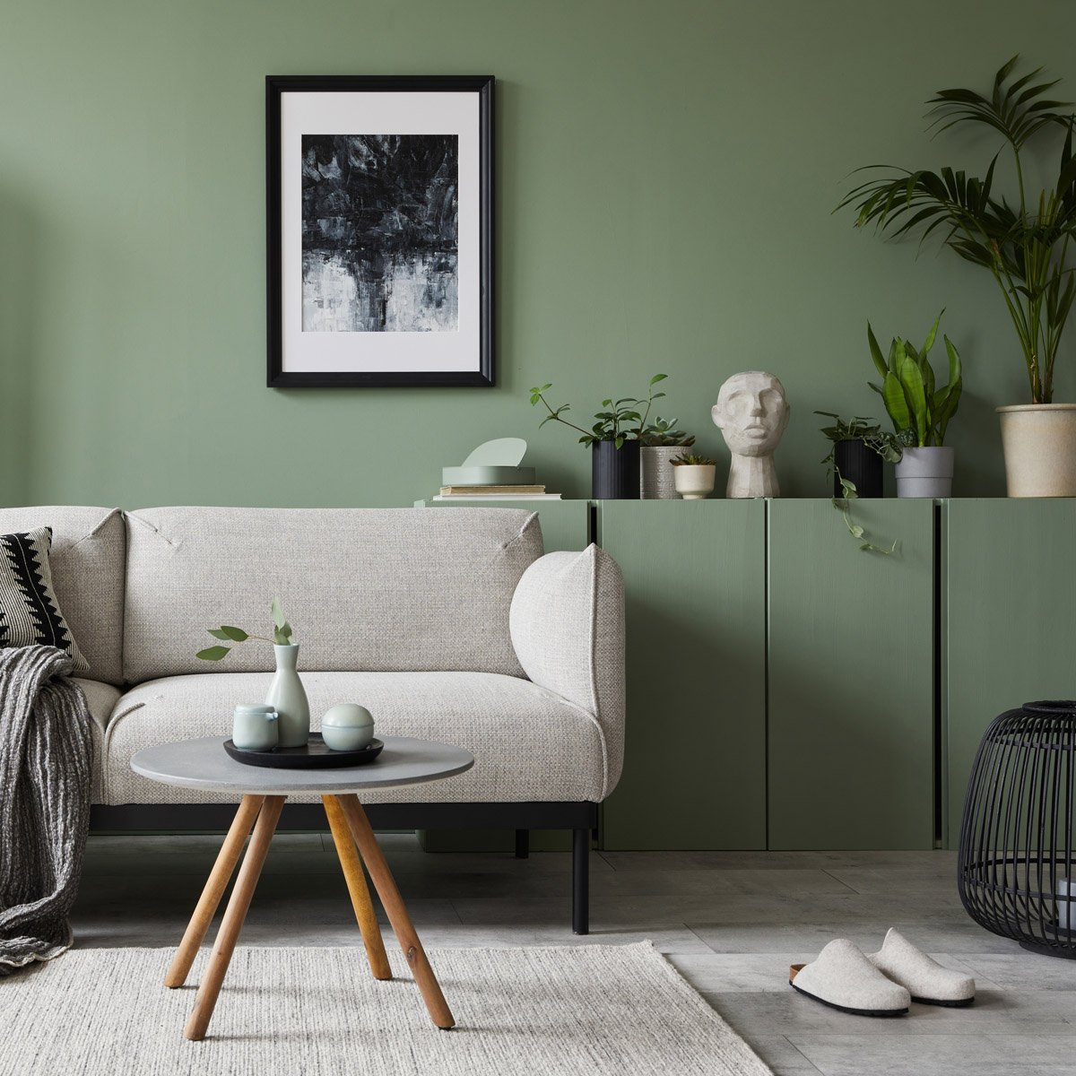 Elegant,Living,Room,Interior,Design,With,Mockup,Poster,Frame,,Modern canapé Tissu en toile